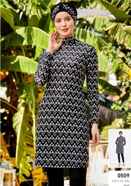 Maresiva 0509 Dijital Desenli Tesettür Mayo fiyatları