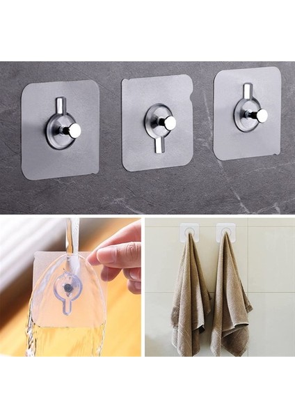 Süper Güçlü Çerçeve Askısı Pin Delgisiz Vidalı Tırnak Kanca Yapışkanlı Raf Tutucu Askı 5li modelleri