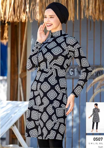 Maresiva 0507 Dijital Desenli Tesettür Mayo fiyatları