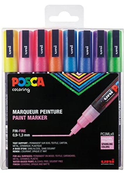 Uni Posca Pc-3ml 0.9-1.3 mm 8 Li Simli