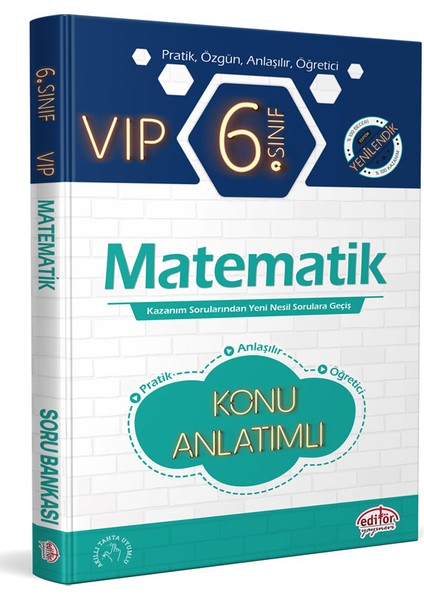 Editör Yayınları 6. Sınıf Vıp Matematik Hızlı Konu Anlatımlı