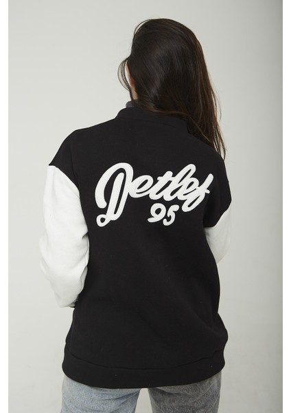 Kadın Arkası Baskılı Kolej Mont Kolej Ceket