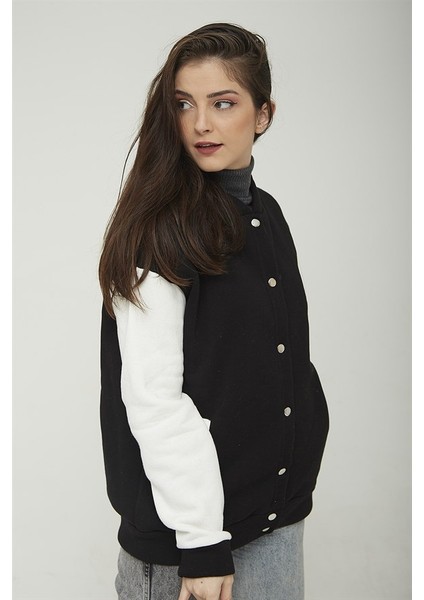 Kadın Arkası Baskılı Kolej Mont Kolej Ceket modelleri