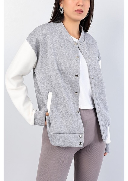 Kadın Arkası Baskılı Kolej Mont Kolej Ceket