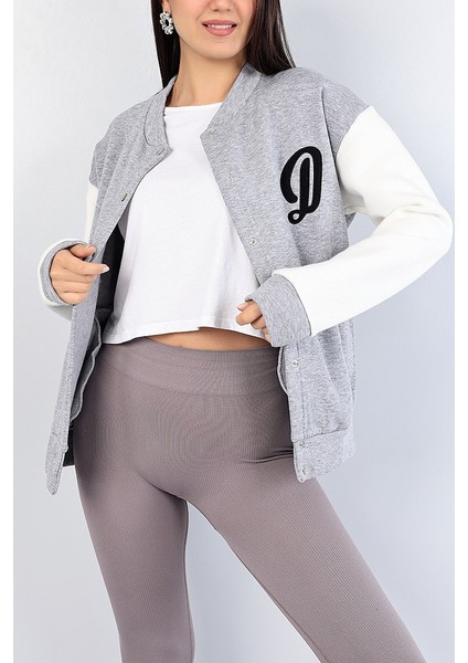 Kadın Arkası Baskılı Kolej Mont Kolej Ceket fırsatları