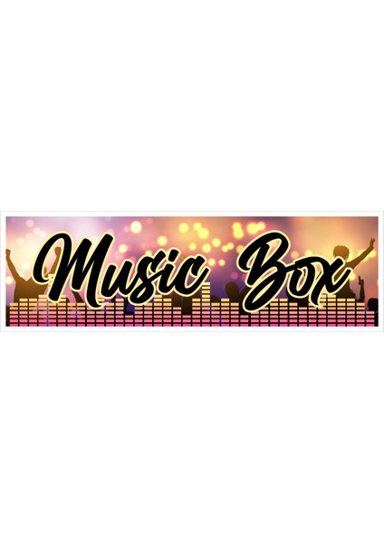 17X5 Cmmusic Box Oto Cam Sticker Araba Slap Sticker