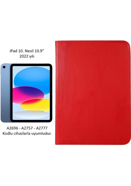Apple iPad 10. Nesil 2022 10.9" Kılıf Dönebilen Standlı Smart Uyku Modlu Pu Deri Kapaklı Tablt Klıfı fiyatları