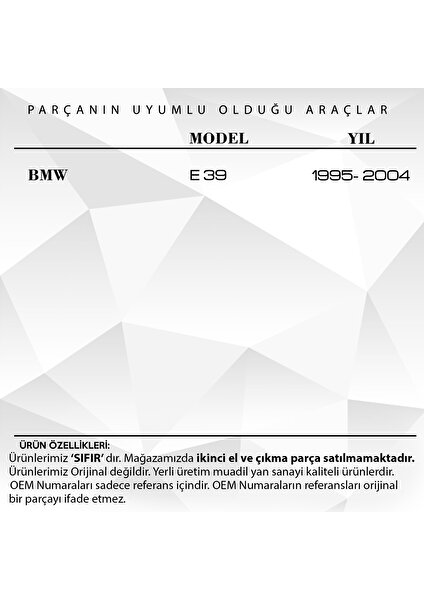 Alpha Auto Part Bmw E39 Için Kontak Şaft Kilit Silindir Mili 1995-2004