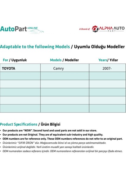 Toyota Için Kontak Şaft Kilit Silindir Mili No:2