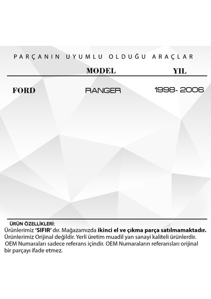 Ford Ranger Için Far Ayar Bağlantı Klipsi Civatalı