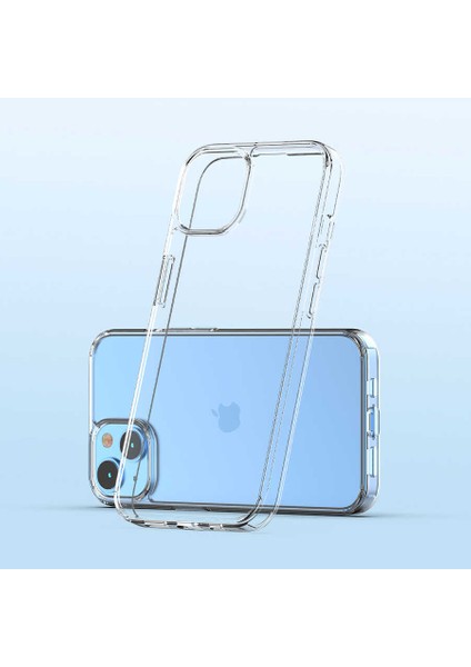 Apple iPhone 14 Kılıf Darbe Korumalı Şeffaf Pürüzsüz Sert Kenar Silikon Kapak