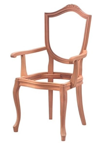 Kupa Oymalı Kollu Sandalye