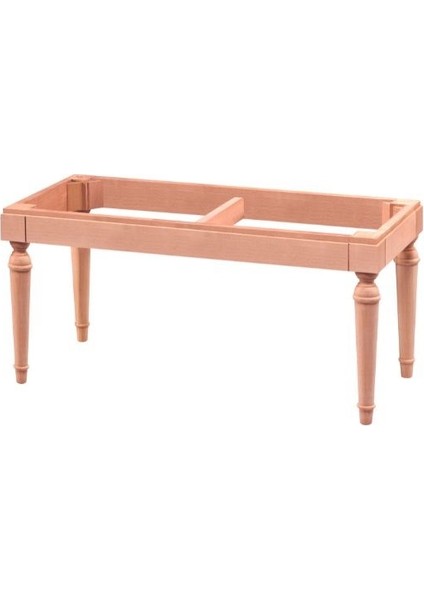 Kasalı Tornalı Puf 90 cm