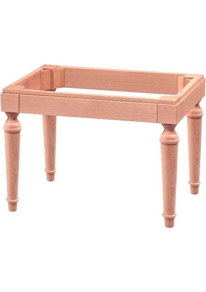 Kasalı Tornalı Puf 60 cm