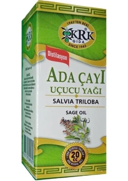 Krk Gıda Distilasyon Saf Ada Çayı Uçucu Yağı 20 ml