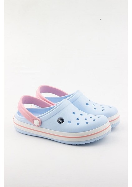 Akınalbella Kadın Sandalet Terlik Mavi Pembe