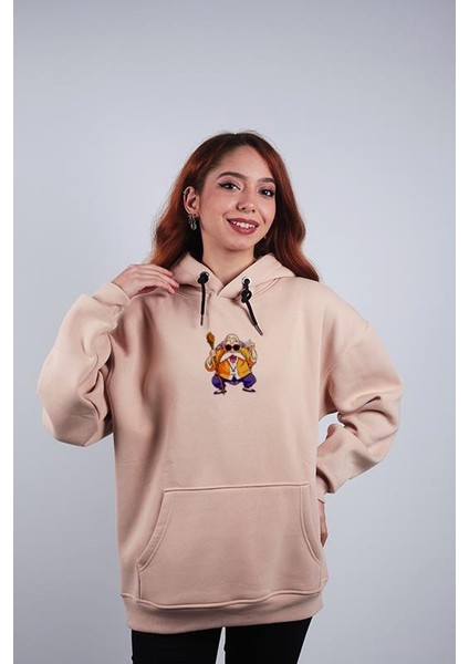 Unisex Oversize Hoodie Usta Roshi Yamcha Dragon Ball Taş Rengi fiyatları