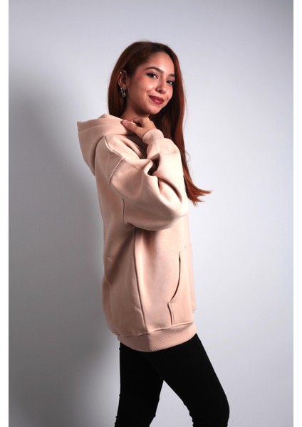 Unisex Oversize Hoodie Usta Roshi Yamcha Dragon Ball Taş Rengi modelleri