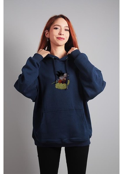 Unisex Oversize Hoodie Son Goku Dragon Ball Lacivert fiyatları