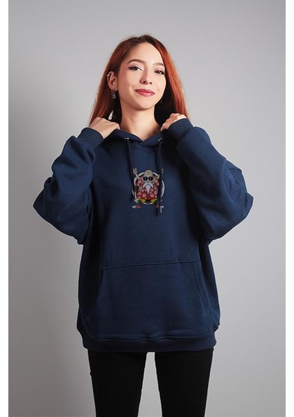 Unisex Oversize Hoodie Roshi Yamcha Dragon Ball Puantiyeli Lacivert fiyatları