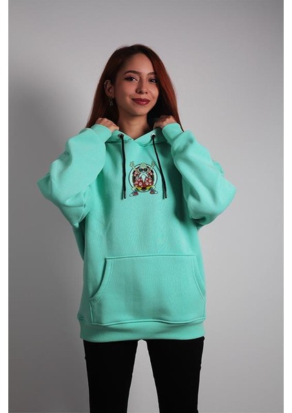 Unisex Oversize Hoodie Roshi Yamcha Dragon Ball Puantiyeli Turkuaz fiyatları