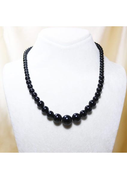 Oniks Taşı Süzme Dizim Kolye