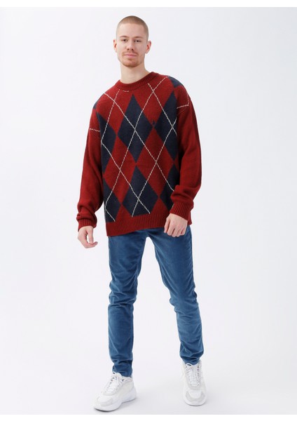 Bisiklet Yaka Kırmızı Erkek Bellın Kazak fiyatları