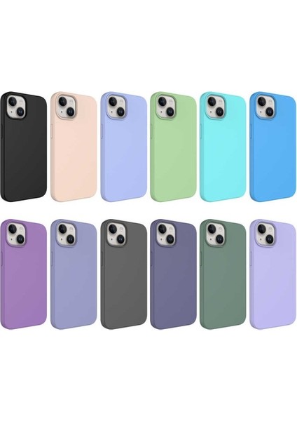 Apple iPhone 14 Kılıf Pastel Renk Tasarımlı Sert Kivi Kapak