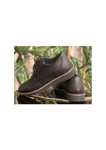 Erkek Siyah Iç Dış Suni Deri Klasik Ayakkabı modelleri