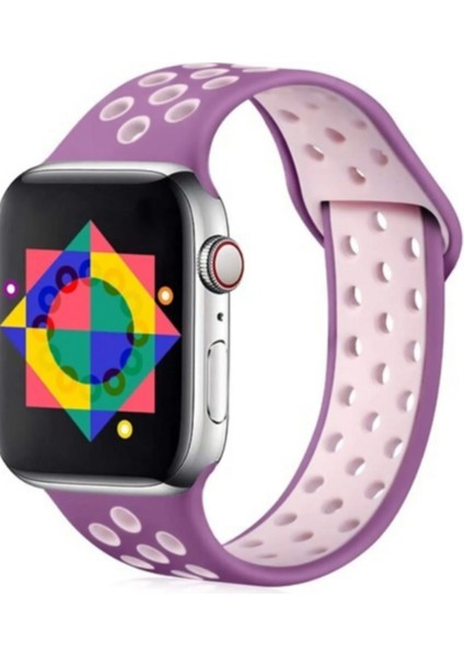 Apple Watch Kalite Kordon Kayış Bileklik Delikli Spor Band Apple Watch Uyumlu Kordon 42/44MM Apple Watch