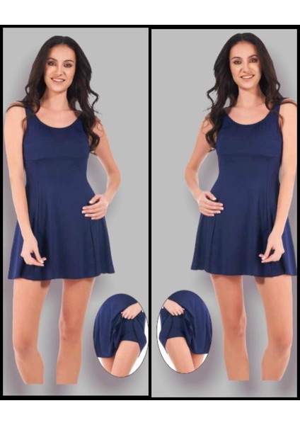 22500 Lacivert Büyük Beden Etekli Mayo indirimleri