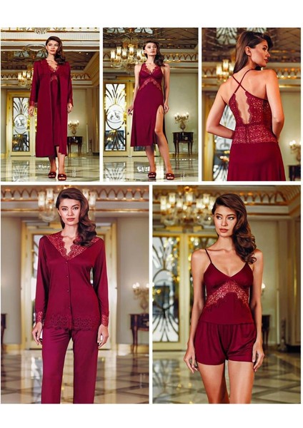 130 Bordo Penye 6 Lı Çeyiz Seti