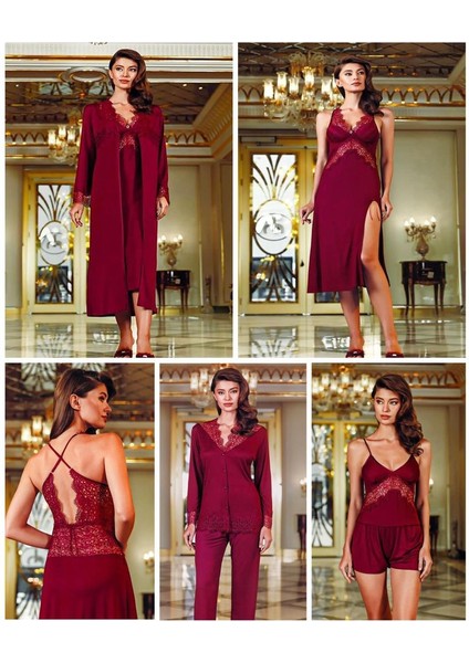 130 Bordo Penye 6 Lı Çeyiz Seti