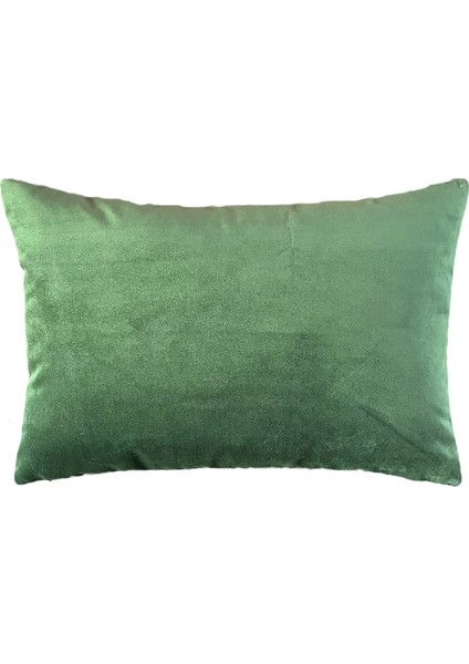 Dekoratif Pullu Göz Desenli Yeşil Kadife Kırlent Kılıfı ( 35 cm x 50 cm ) indirimleri