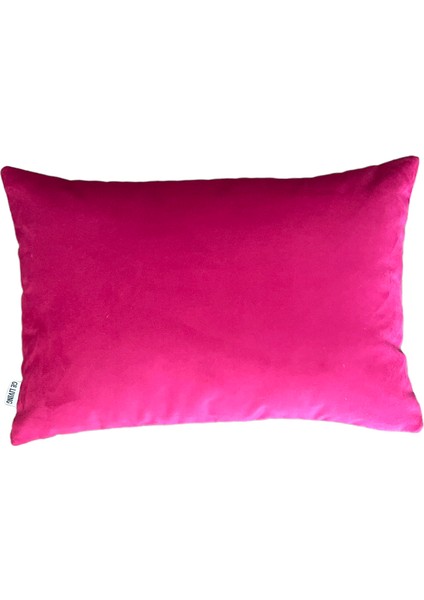 Dekoratif Pullu Göz Desenli Mor Kadife Kırlent Kılıfı ( 35 cm x 50 cm )