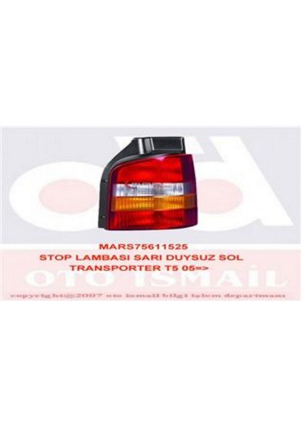 Stop Lambasi Sol Duysuz Volkswagen Transporter T5 03-09 Sari