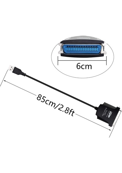 Usb'den Paralel Port Adaptörüne Usb'den IEEE1284'E CN36 Yazıcı Için Paralel Yazıcı Kablosu
