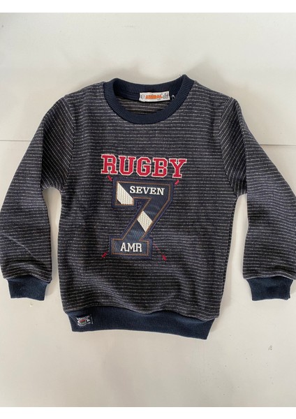 Amiral Kids Erkek Çocuk Kadifemsi Kalın Sweatshirt