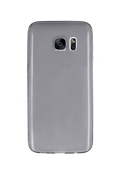 S7 Kılıf Soft Silikon Şeffaf-Siyah Arka Kapak