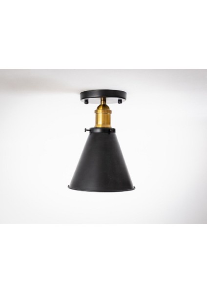 Retro5,rustik,vintage Hol,mutfak,oda,cafe Için 1XE27 Duylu Tekli Metal Plofonyer Avize