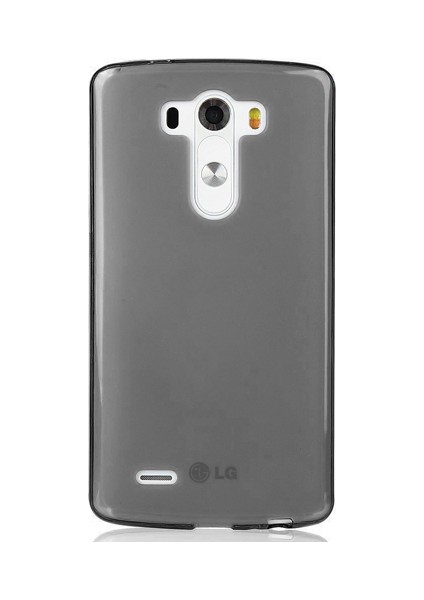 Lg G4 Kılıf Soft Silikon Şeffaf-Siyah Arka Kapak