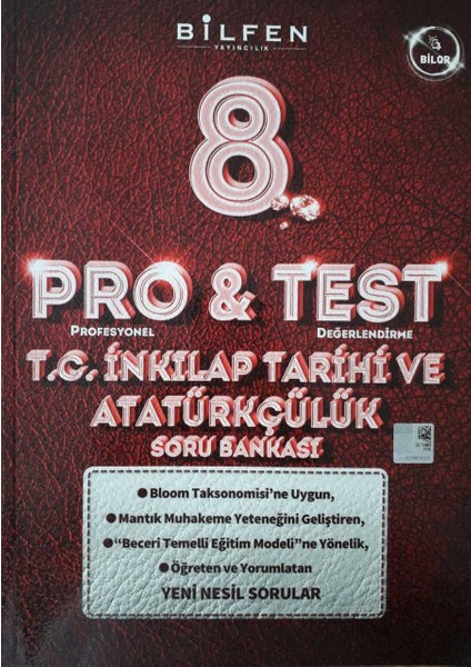 8. Sınıf LGS Pro&Test Inkılap Tarihi Yeni Nesil Soru Bankası