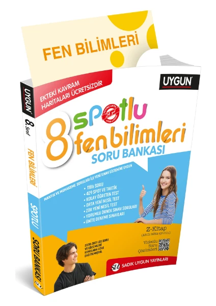 Sadık Uygun Yayınları 8. Sınıf LGS - Yeni - Spotlu Fen Bilimleri Soru Bankası