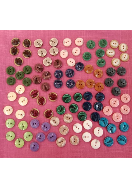 Karma Bebek Üst Delik Sedef Bebek Düğmesi ( 9 ) 100 Adet