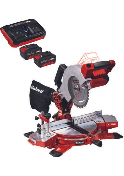Te-Ms 18/210 Li 2X4.0AH Twincharger Çift Akülü Gönye Kesme Makinesi