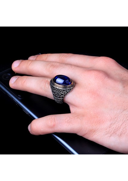 Zirkon Taşlı 925 Ayar Gümüş Erkek Yüzük modelleri