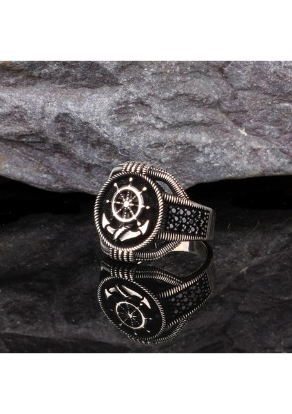 Deniz Çapası 925 Ayar Gümüş Erkek Yüzük fiyatları