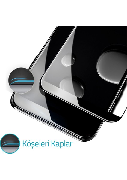 iPhone 6 Plus/6s Plus Ekran Koruyucu Silikon Çerçeveli 5d Temperli Cam Şeffaf