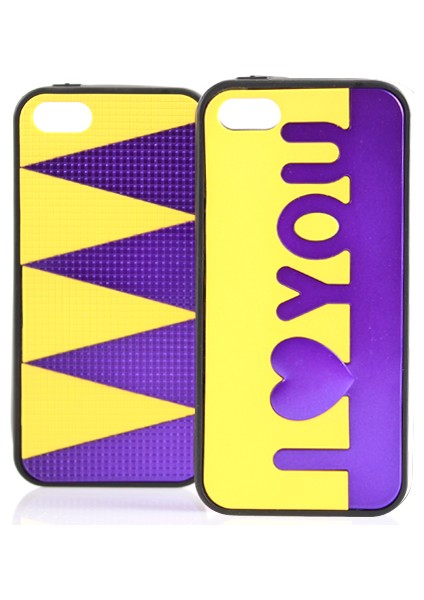 iPhone 5 / 5s Taraftar F Silikon Kılıf Sarı-Lacivert