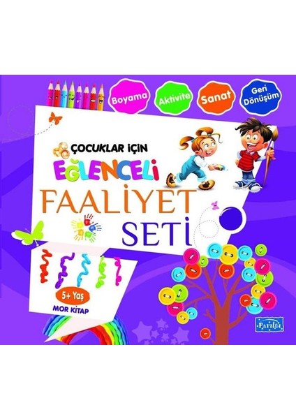 Çocuklar Için Eğlenceli Faaliyet Seti Mor Kitap 5 Yaş Üzeri